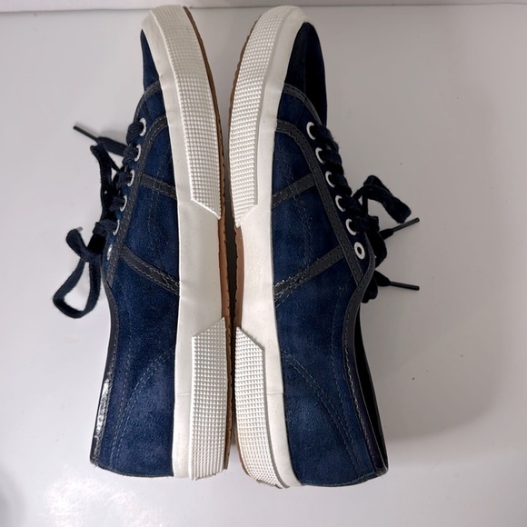 Superga Navy Blue Low Top Sneakers Women Size 10 - Men Size 8 Size Lace Up - Picture 6 of 10